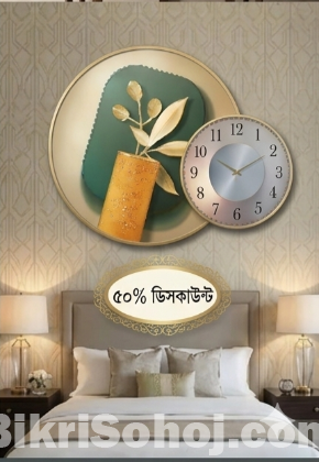 প্রিমিয়াম থ্রি-ডি লাক্সারি ওয়াল ক্লক (৫০% বিশেষ ছাড়!)